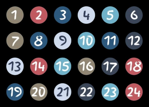 Close-up van de vakjes van de CraftBoxs Speciaalbier Adventskalender