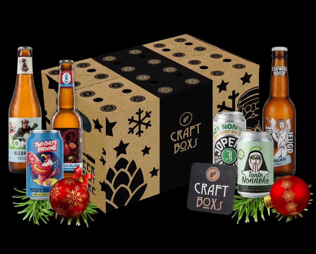 CraftBoxs Alcoholvrije Bier Adventskalender met 24 alcoholvrije speciaalbieren